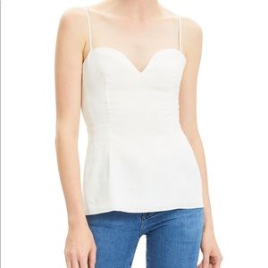 Theory sweetheart linen top